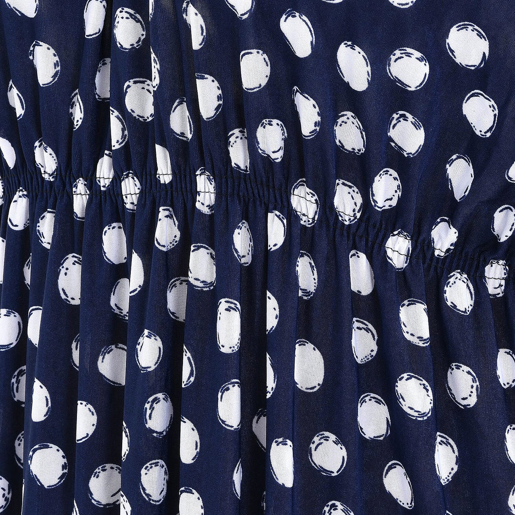 Close Out - Stretch Jersey Maxi Dress (One Size,8-18) - Navy Blue & White