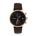 Close out Deal - Sekonda Black Chronograph Dial Watch with Leather Belt