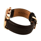 Close out Deal - Sekonda Black Chronograph Dial Watch with Leather Belt