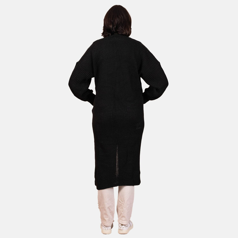 Closeout - Balloon Sleeve Long Cardigan (One Size,8 to 18) - Black