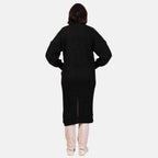 Closeout - Balloon Sleeve Long Cardigan (One Size,8 to 18) - Black