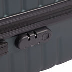 Bordlite Set of 3 - Durable Hard Shell 4 Wheel Suitcases with Soft Grip Handles - Dark Green