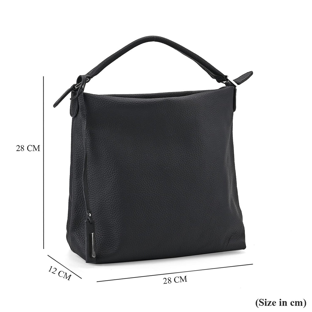 Closeout Deal- 100% Genuine Leather Bag - Black