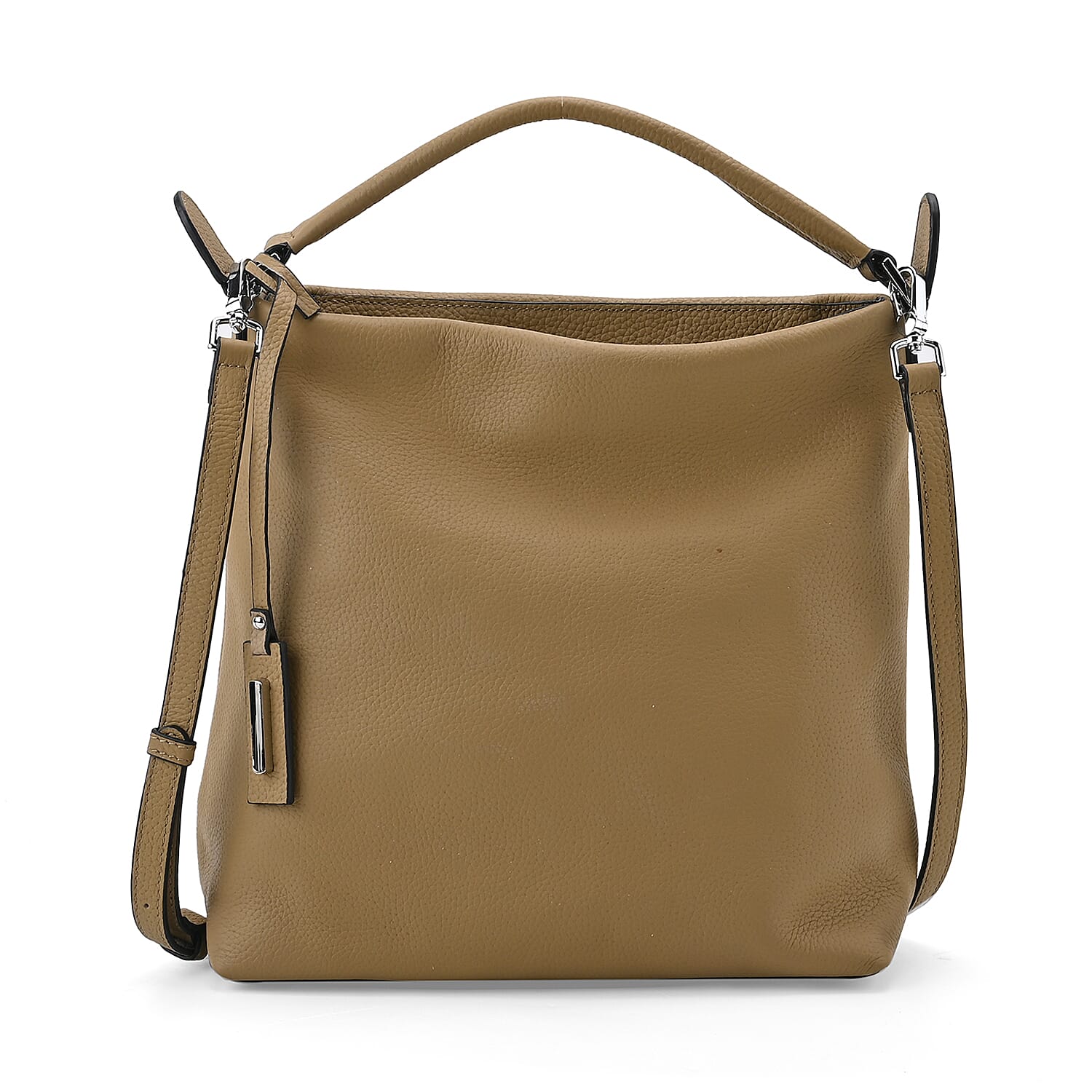 Closeout Deal- 100% Genuine Leather Bag - Khaki