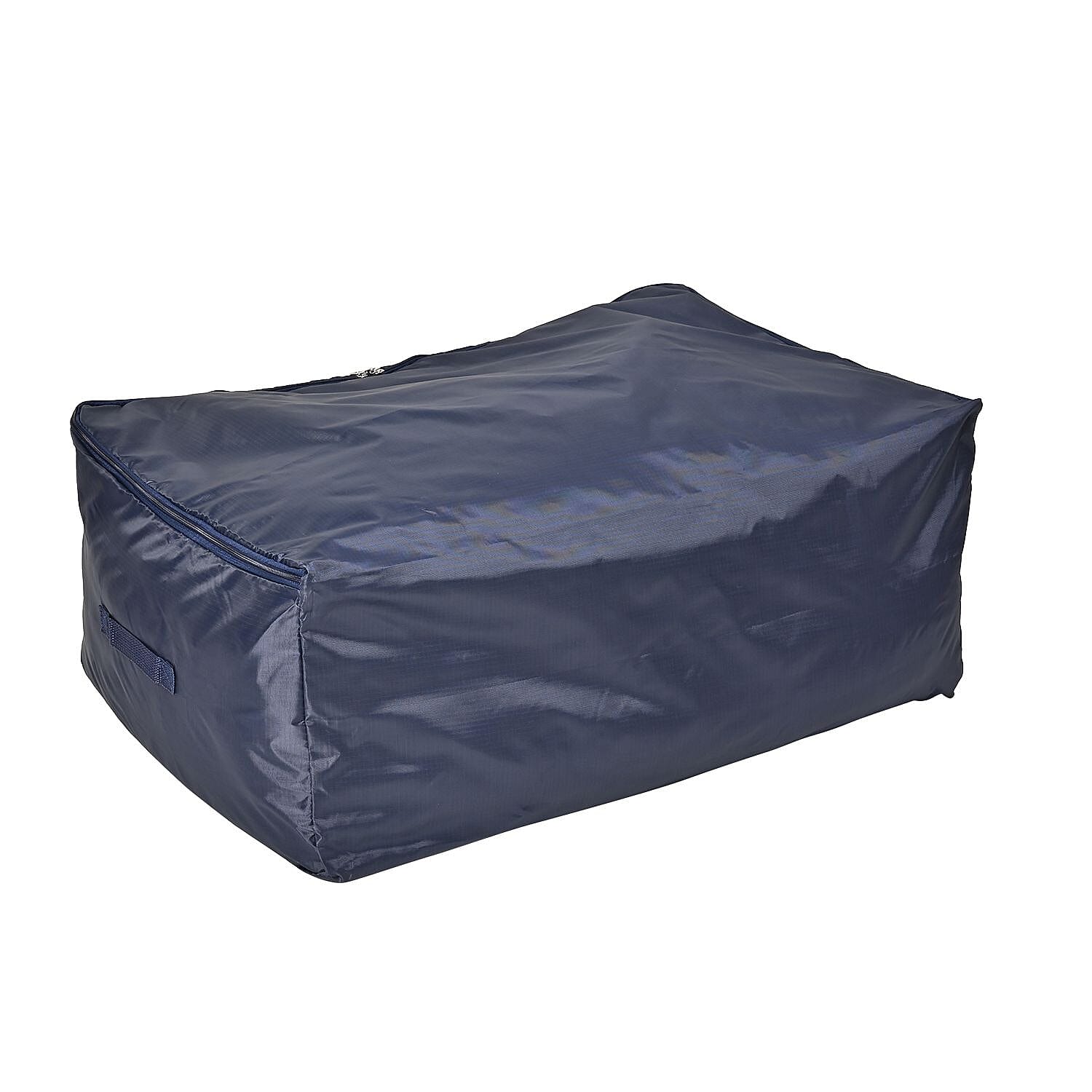 Closeout Deal - 5 Piece Set- Oxford Under Bed Storage Bags - Navy - Protect Clothes and Bedding From Dust and Damp, Solid 210D, 58x50x24cm