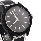 Closeout Deal - ARMANI EXCHANGE Gold Tone 3 Hand Analogue 5 ATM Water Resistant Watch -Black