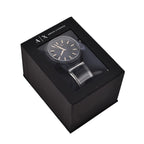 Closeout Deal - ARMANI EXCHANGE Gold Tone 3 Hand Analogue 5 ATM Water Resistant Watch -Black