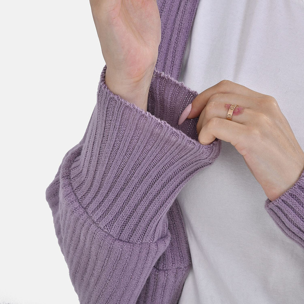 Closeout Batwing Sleeve Cardigan (One Size) - Purple