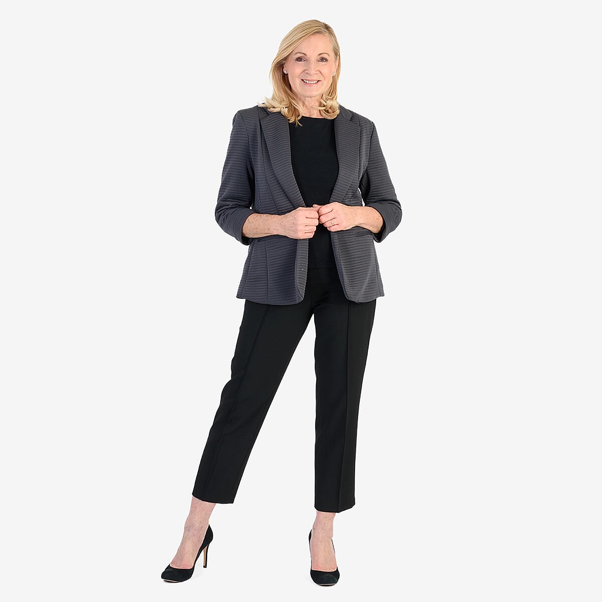 Close Out Classic Jersey Blazer (Size 20) - Grey