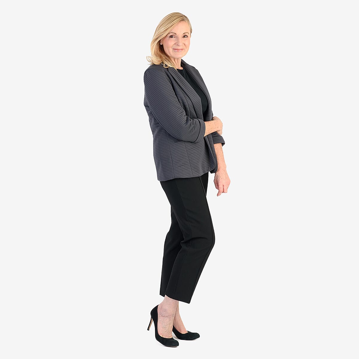Close Out Classic Jersey Blazer (Size 20) - Grey