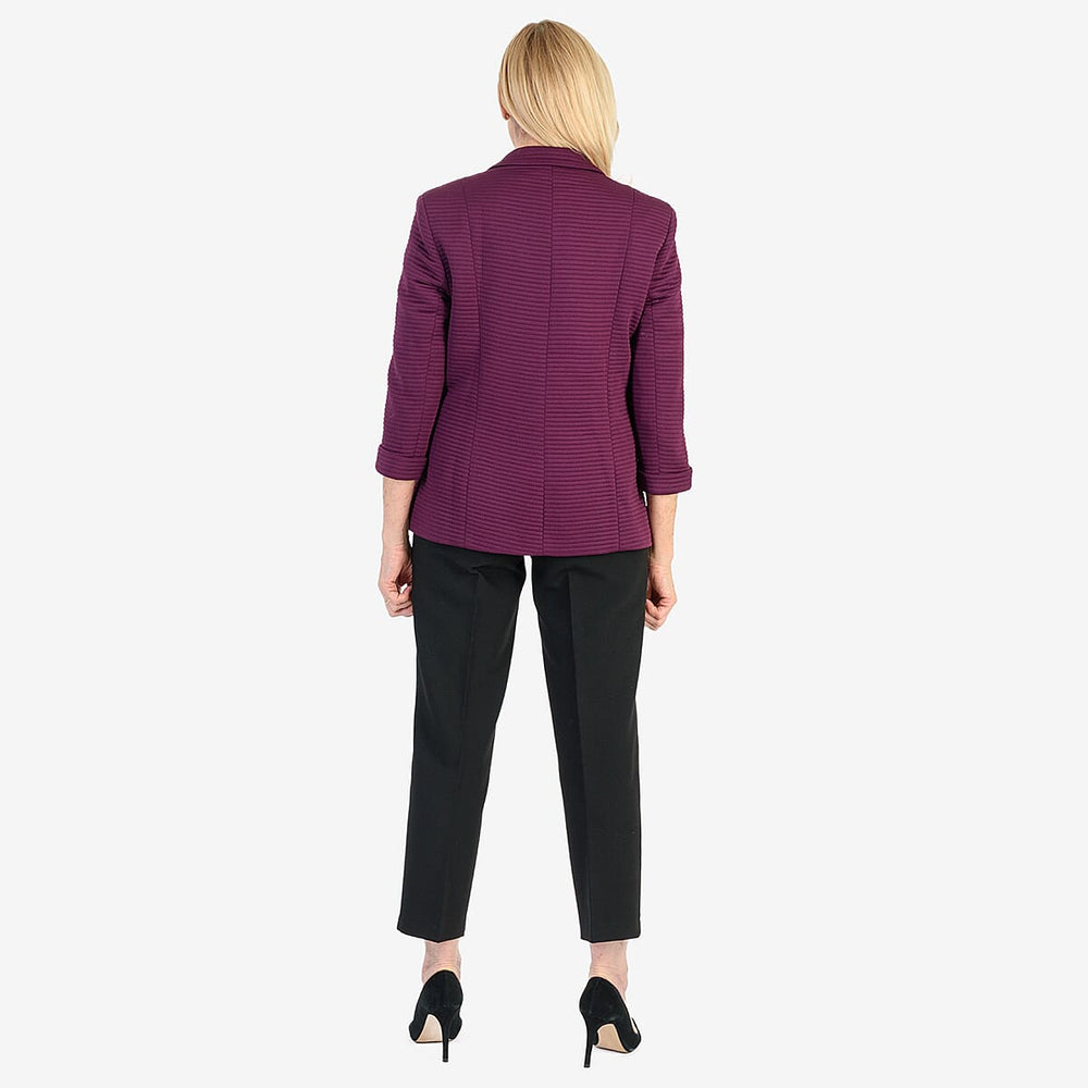 Close Out Classic Jersey Blazer (Size 20) - Plum
