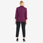 Close Out Classic Jersey Blazer (Size 20) - Plum