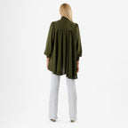 Closeout Deal- Marina Kaneva Bowtie Blouse (Size 20) - Khaki