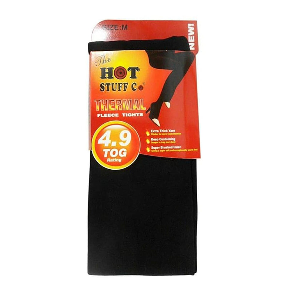 Closeout Deal Pack Of 2 Ultimate Heat Insulated Brushed Tights  (Size S) - Black