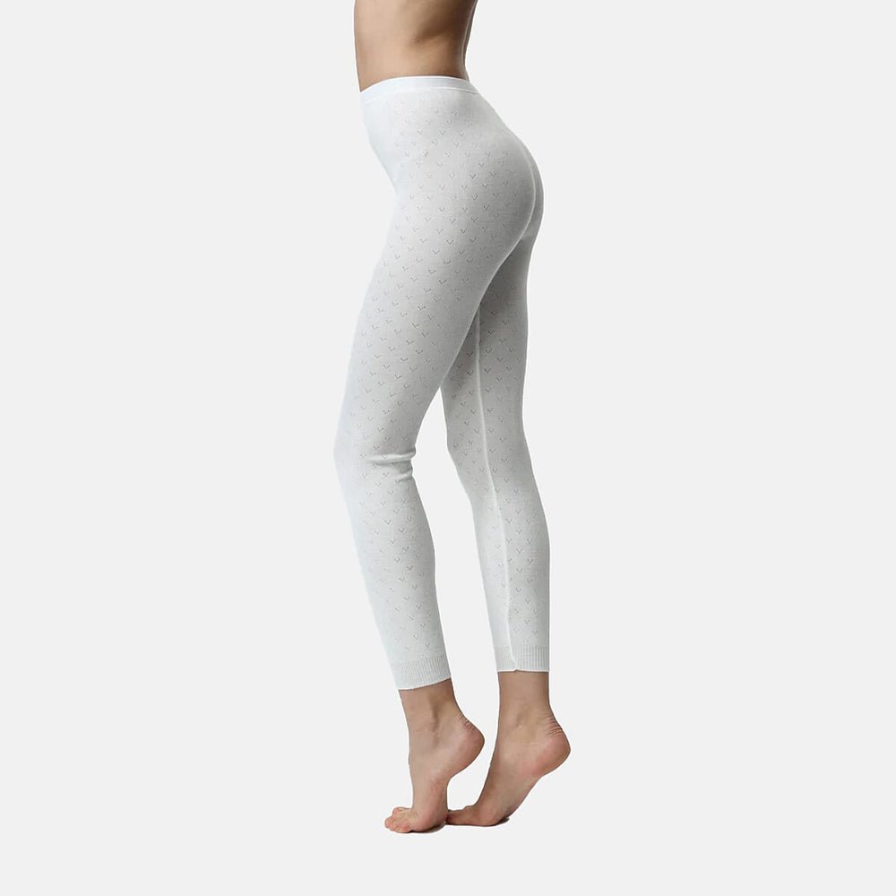 Palm Underwear British Made Supersoft Thermal Leggings (Size - M) - Ivory