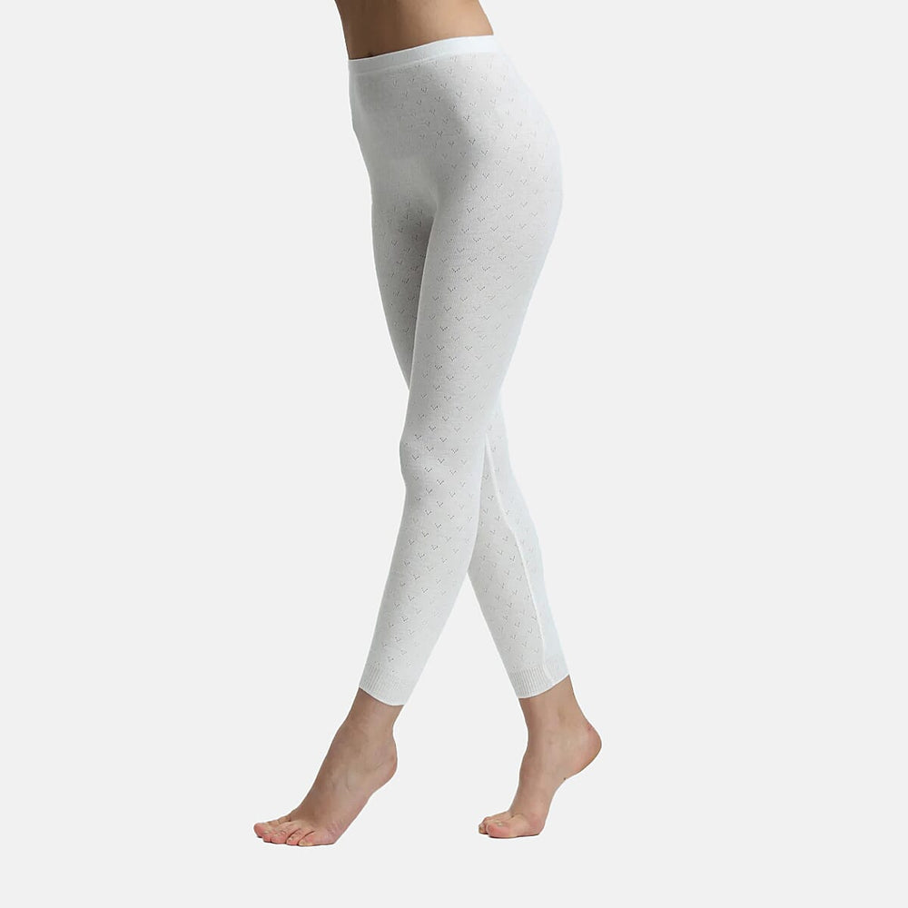 Palm Underwear British Made Supersoft Thermal Leggings (Size - M) - Ivory