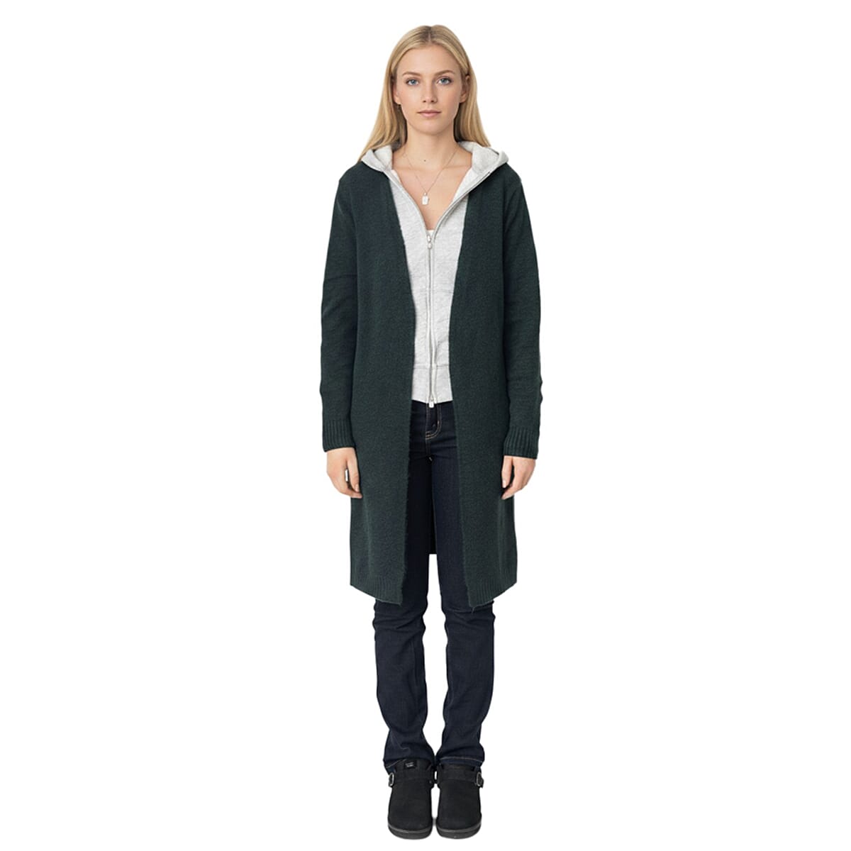 Esprit Womens Lightweight Open Front Cardigan (Size - M) - Green