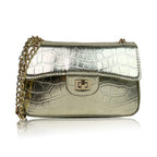 Reine Evening Shoulder Bag with Detachable Chain Strap - Gold