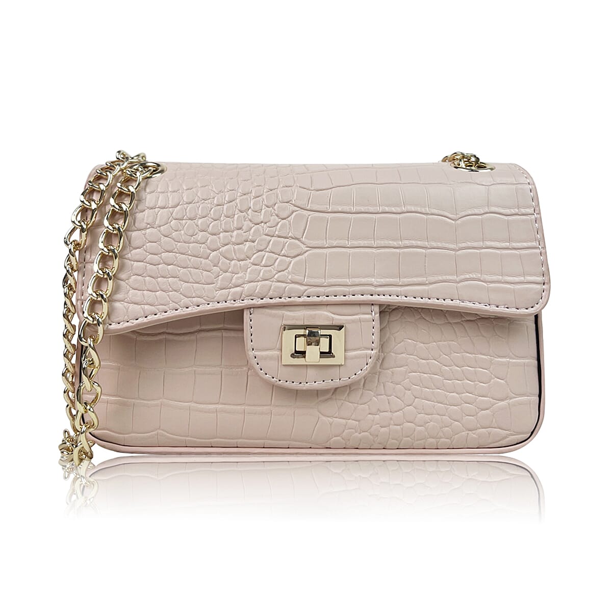 Reine Evening Shoulder Bag with Detachable Chain Strap - Mink