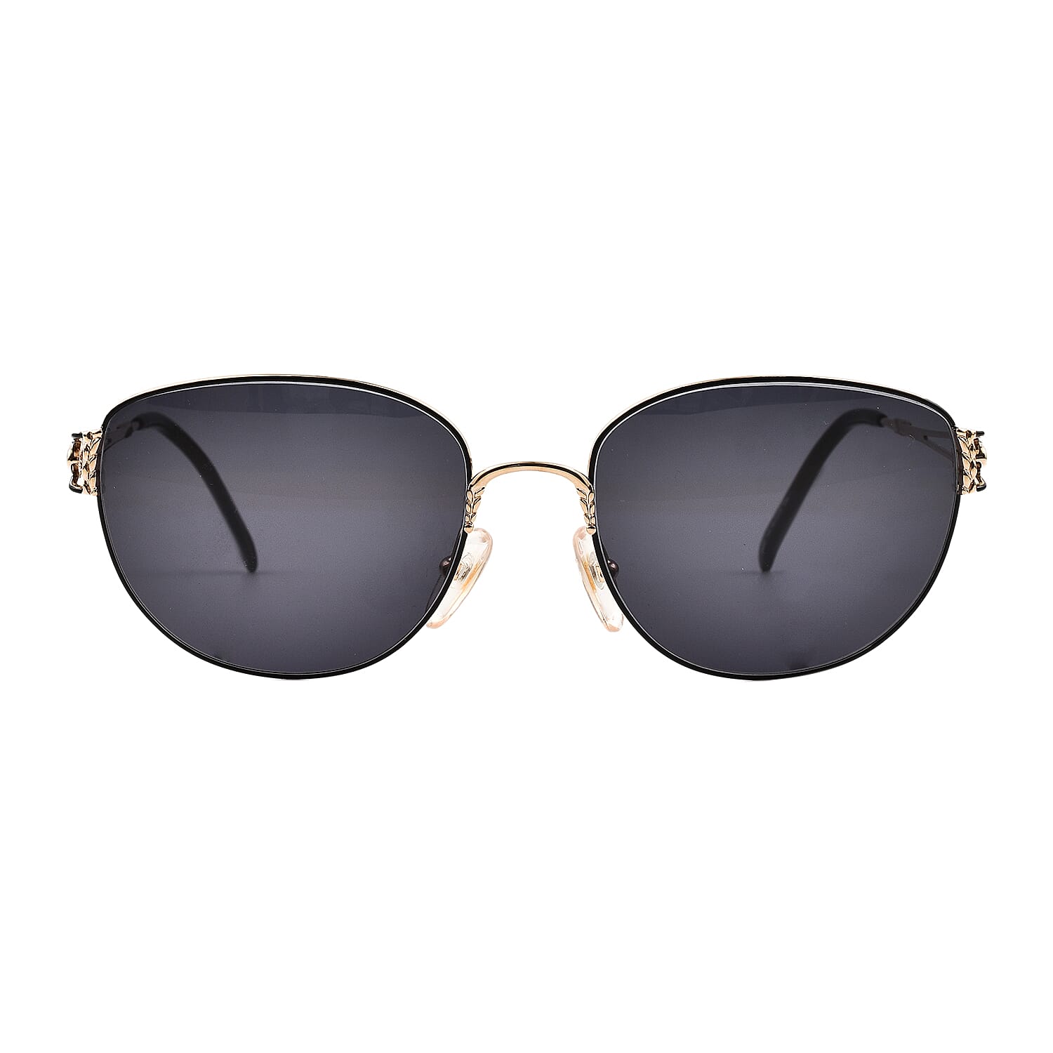 Closeout Deal - Dior Vintage Metalcat Eye Sunglasses with Black Lenses