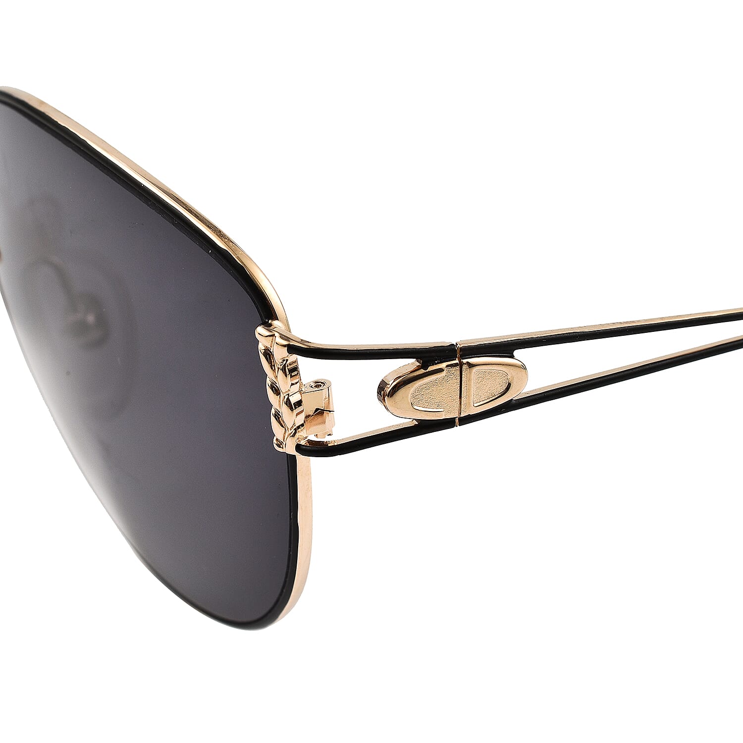 Closeout Deal - Dior Vintage Metalcat Eye Sunglasses with Black Lenses