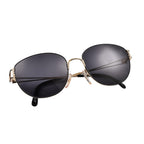 Closeout Deal - Dior Vintage Metalcat Eye Sunglasses with Black Lenses