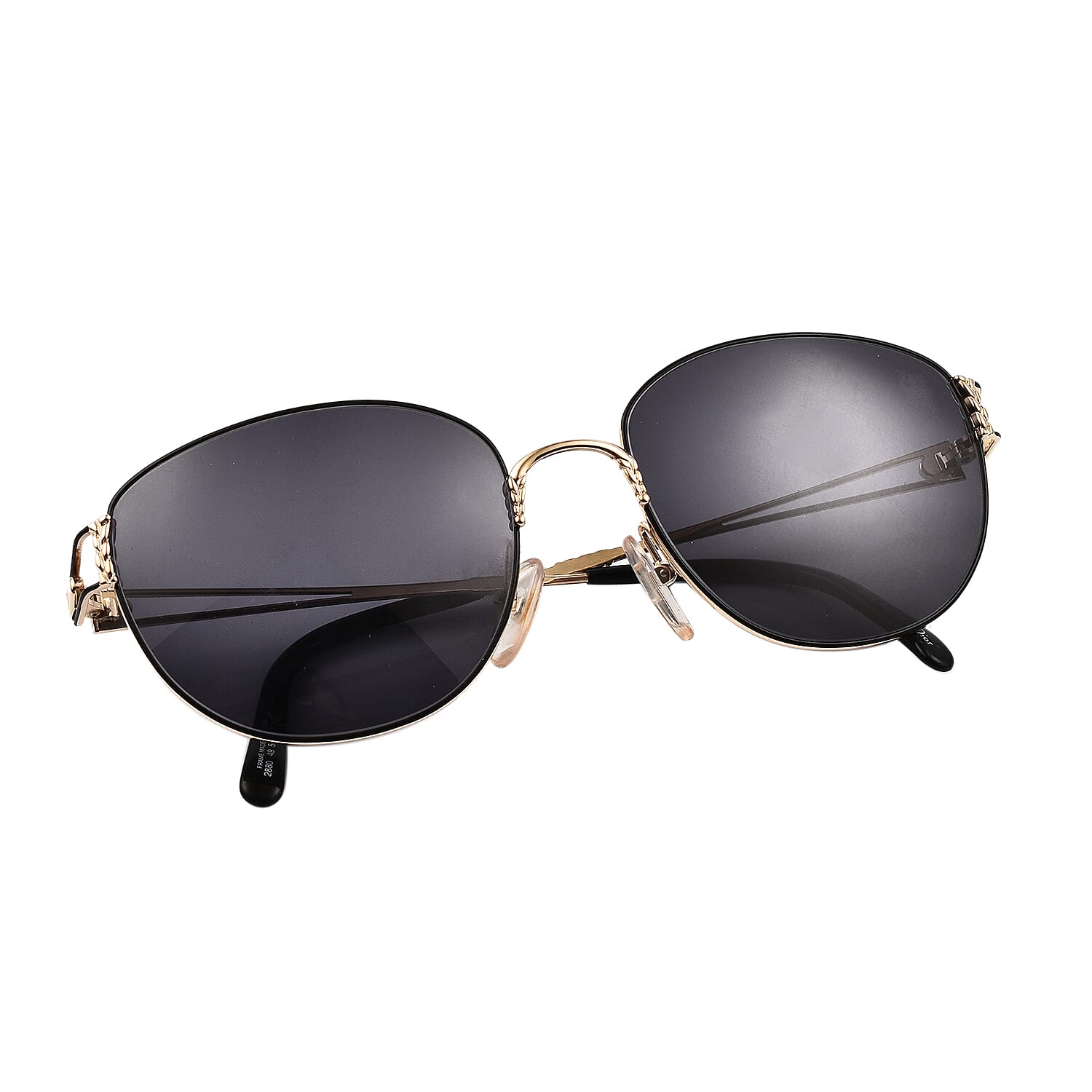 Closeout Deal - Dior Vintage Metalcat Eye Sunglasses with Black Lenses