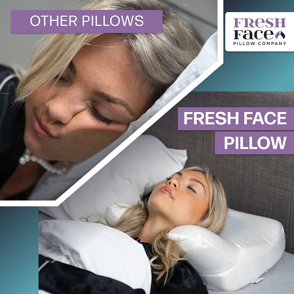 Closeout Deal Fresh Face Anti-Wrinkle Pillow With Silk Pilowcase. Clinically Proven to Reduce Lines and Wrinkles