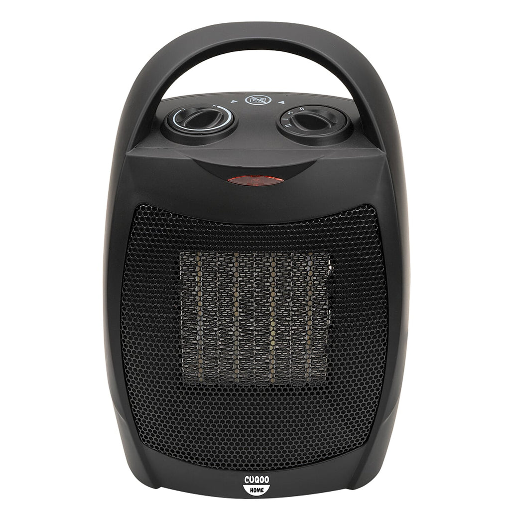 Closeout Deal - Lightweight - Energy Efficient Ceramic Heater with 3 Power Settings, Adjustable Thermostat - Overheating Protection Technology  - Black