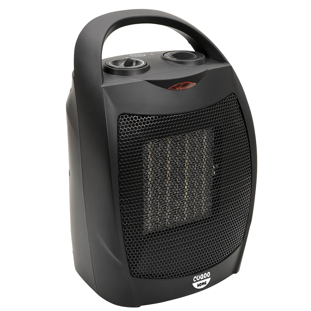 Closeout Deal - Lightweight - Energy Efficient Ceramic Heater with 3 Power Settings, Adjustable Thermostat - Overheating Protection Technology  - Black
