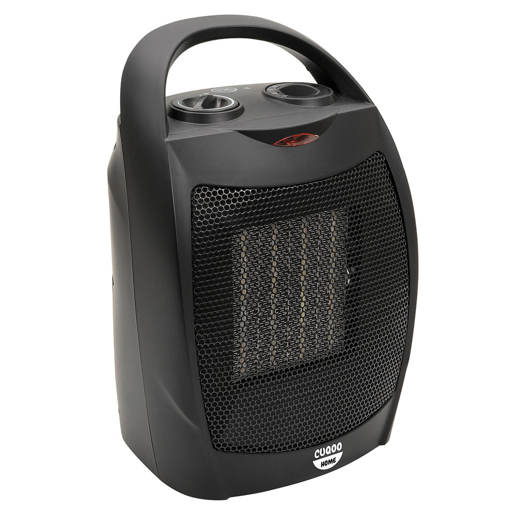 Closeout Deal - Lightweight - Energy Efficient Ceramic Heater with 3 Power Settings, Adjustable Thermostat - Overheating Protection Technology  - Black