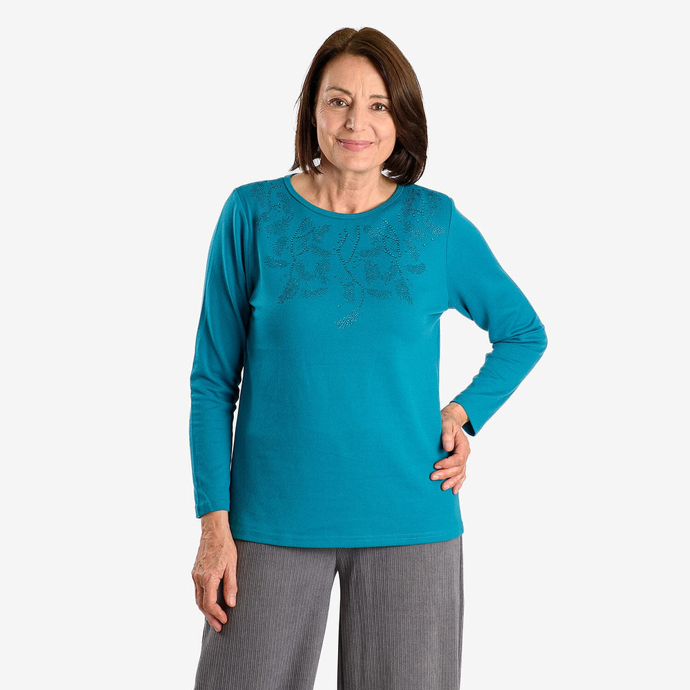 Closeout Deal  Blouse - Teal