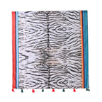 Closeout Deal New Arrival 100% Viscose Zebra Pattern Scarf (Size 180x87 cm) - Beige