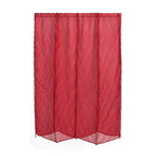Closeout Deal - Ruffled Beaded Scarf with Faux Pearl - Red