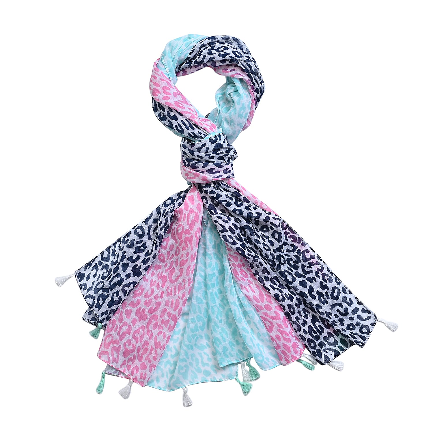 Closeout Deal New Arrival 100% Viscose Leopard Pattern sarong (Size 180x87 cm) - Pink