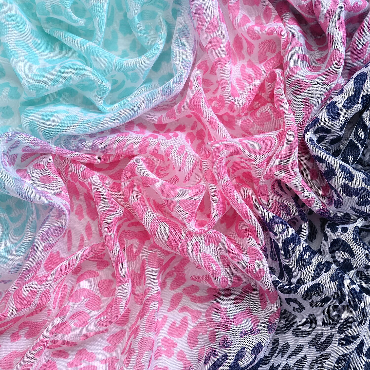 Closeout Deal New Arrival 100% Viscose Leopard Pattern sarong (Size 180x87 cm) - Pink