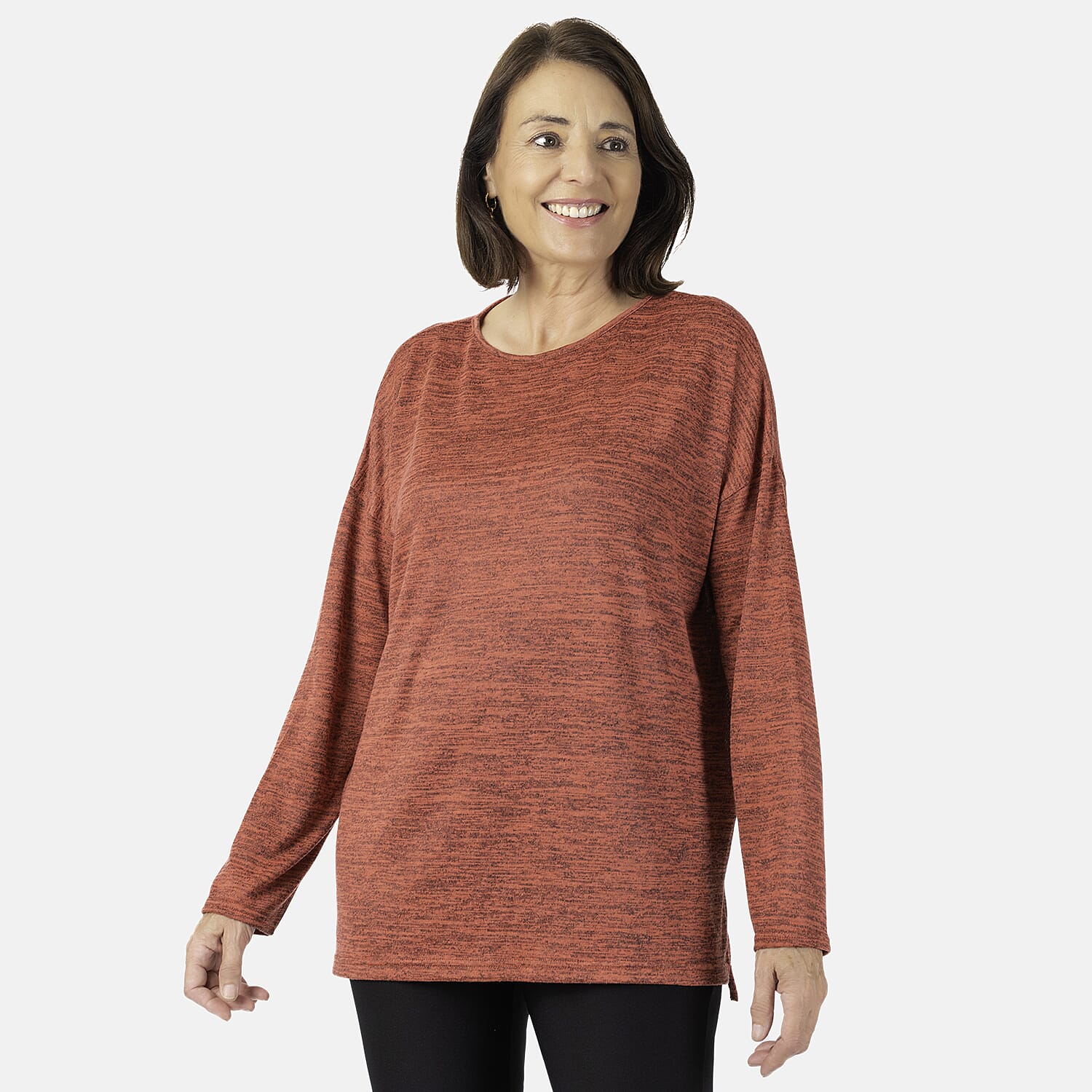 Closeout Deal- Marl Tunic (Size 8) - Rust
