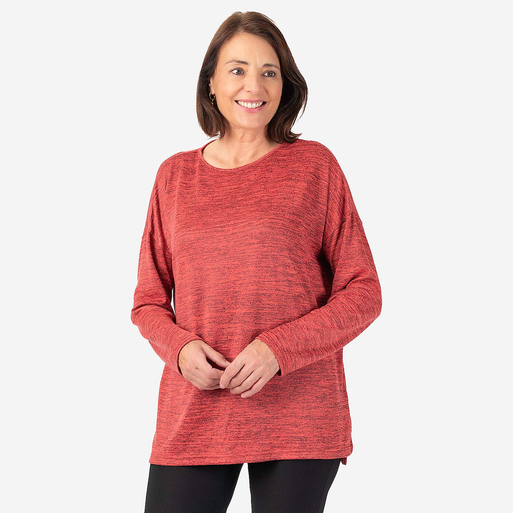 Closeout Deal- Marl Tunic (Size 8) - Rust