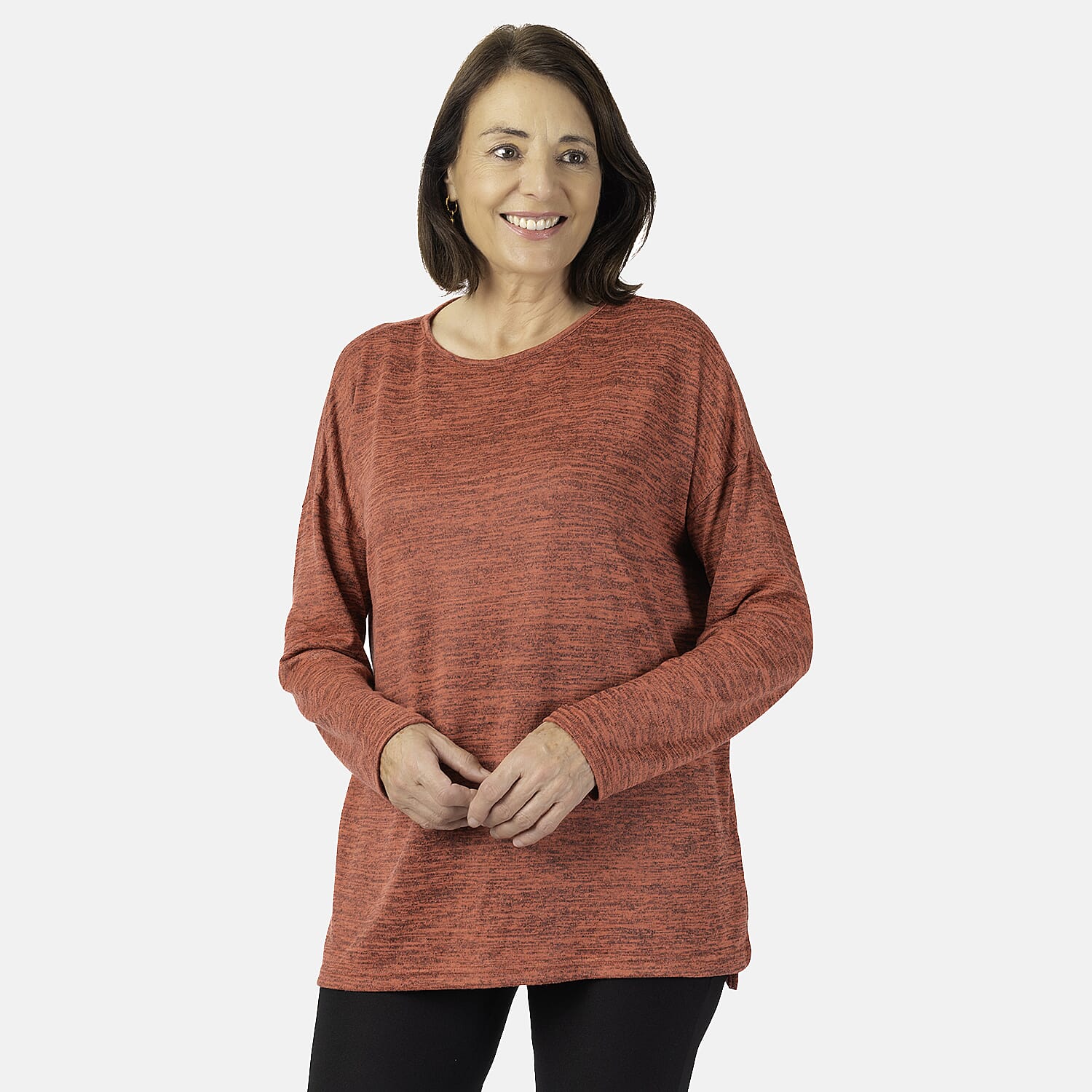 Closeout Deal- Marl Tunic (Size 8) - Rust