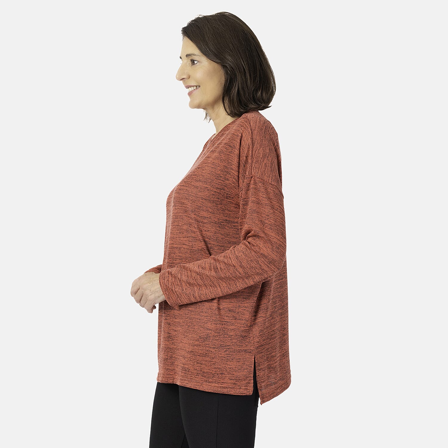 Closeout Deal- Marl Tunic (Size 8) - Rust