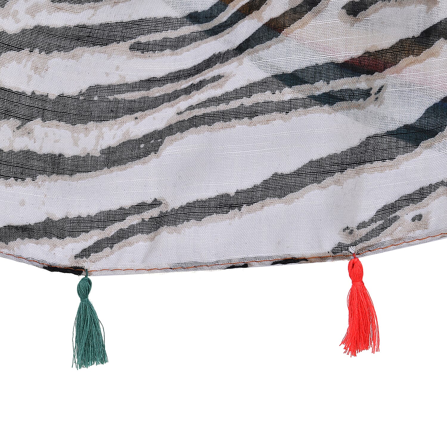Closeout Deal New Arrival 100% Viscose Zebra Pattern Scarf (Size 180x87 cm) - Beige