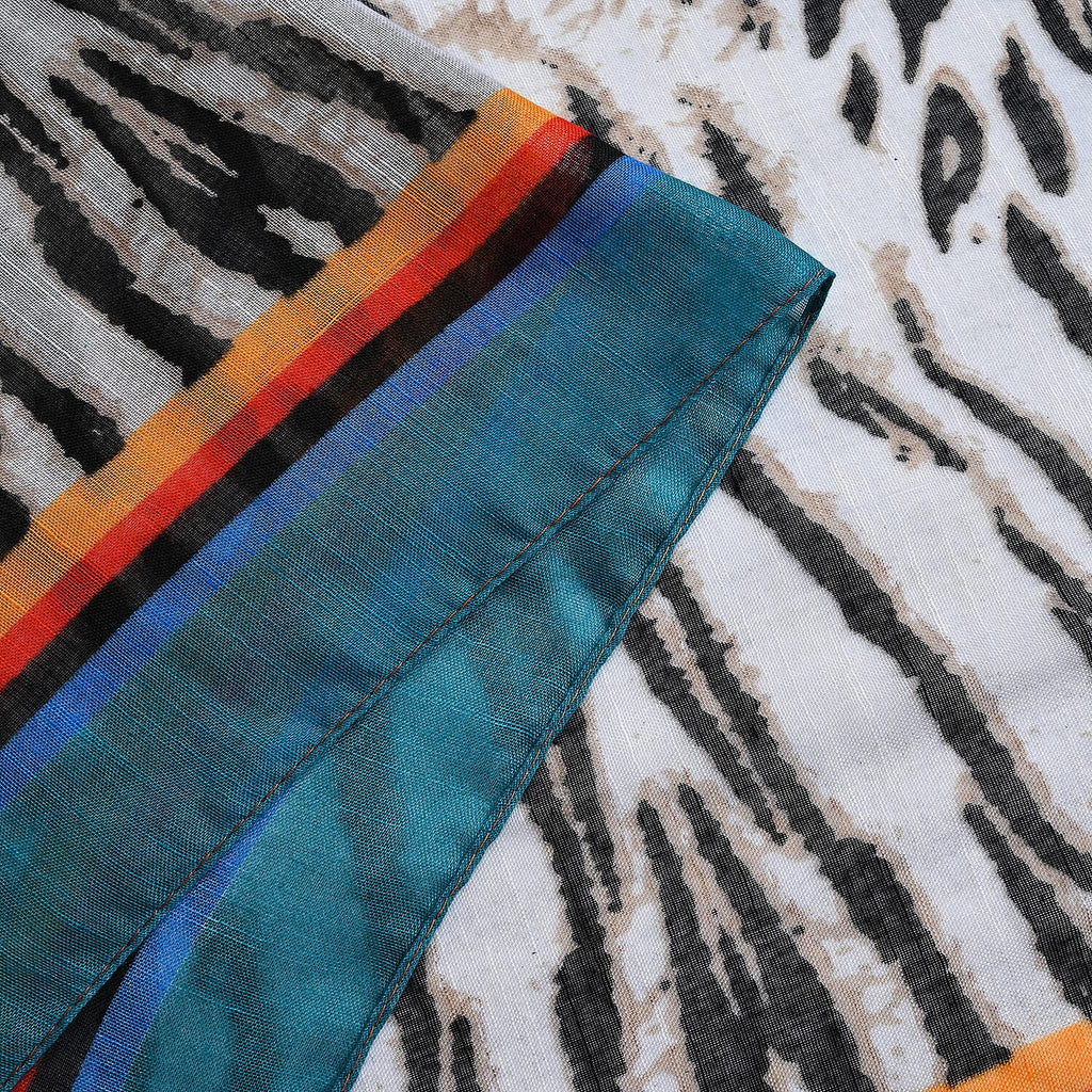 Closeout Deal New Arrival 100% Viscose Zebra Pattern Scarf (Size 180x87 cm) - Beige