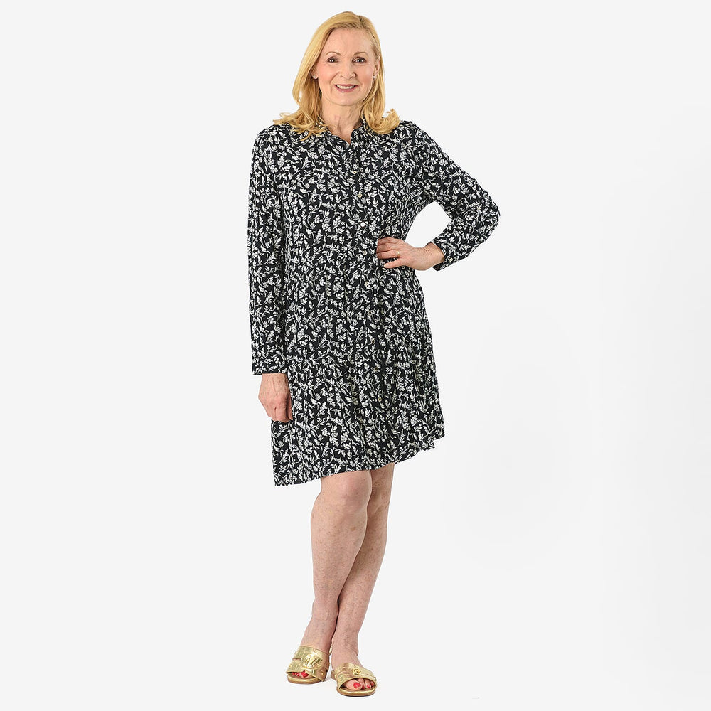Closeout Deal Printed Tunic Top (Size 20) - Navy