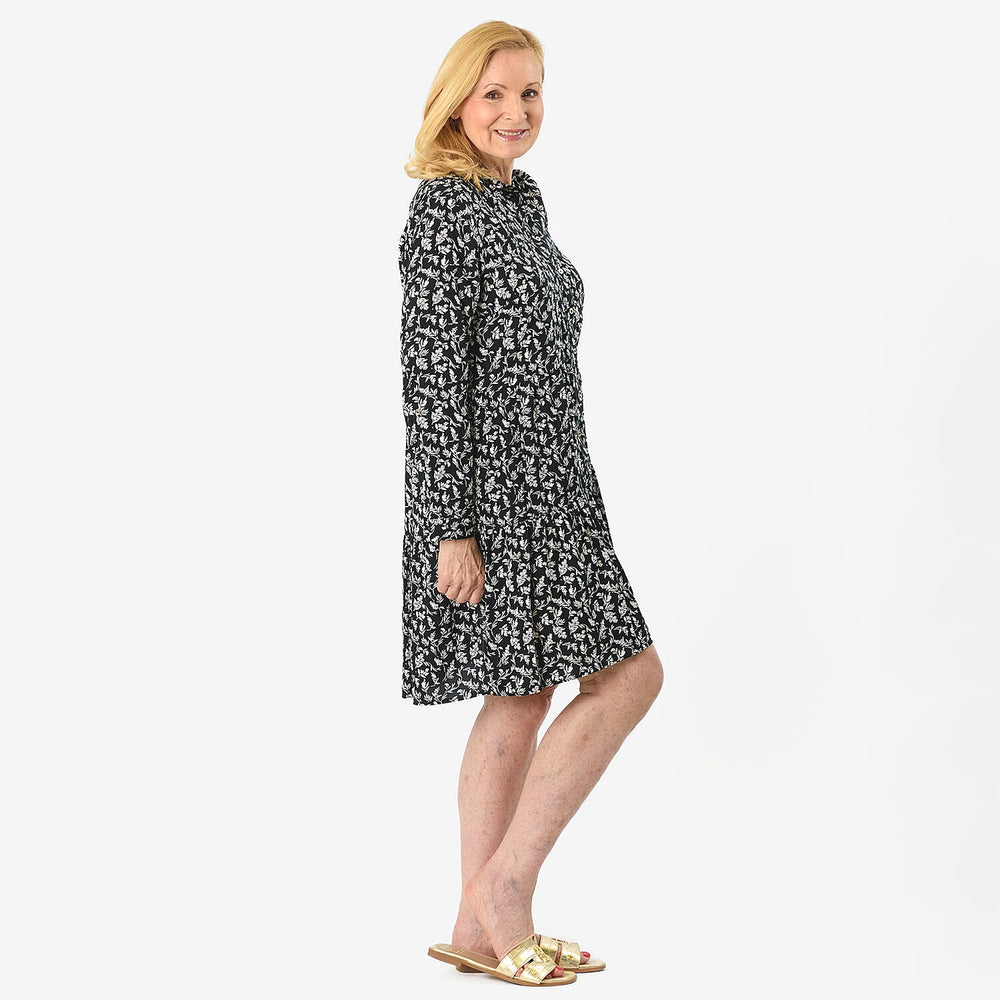 Closeout Deal Printed Tunic Top (Size 20) - Navy