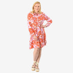 Closeout Deal Printed Tunic Top (Size 20) - Orange Purple