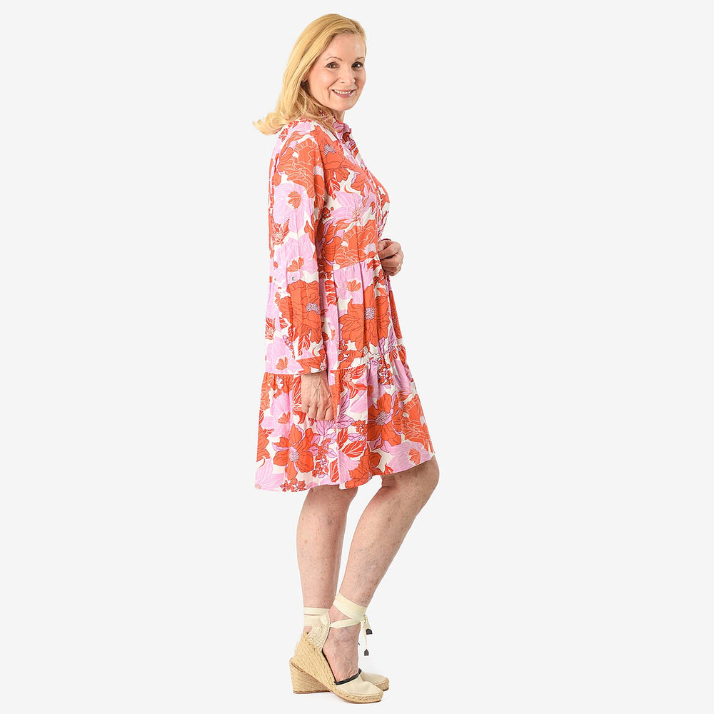 Closeout Deal Printed Tunic Top (Size 20) - Orange Purple
