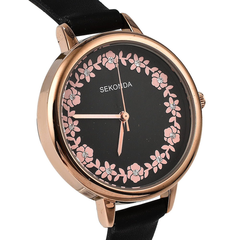 Closeout Deal - Sekonda Floral Crystal Ladies Watch
