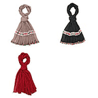 Closeout Deal - Set of 3 Embroidered Scarfs