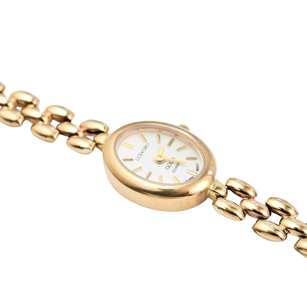 Closeout Deal - Swiss Movement Watch in 9K Yellow Gold Panther Link Bracelet. Gold wt 11.43 Gms