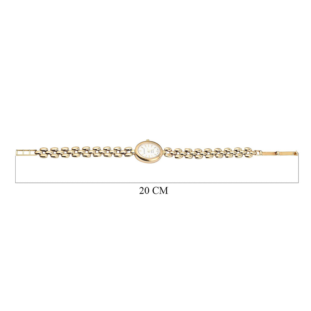 Closeout Deal - Swiss Movement Watch in 9K Yellow Gold Panther Link Bracelet. Gold wt 11.43 Gms